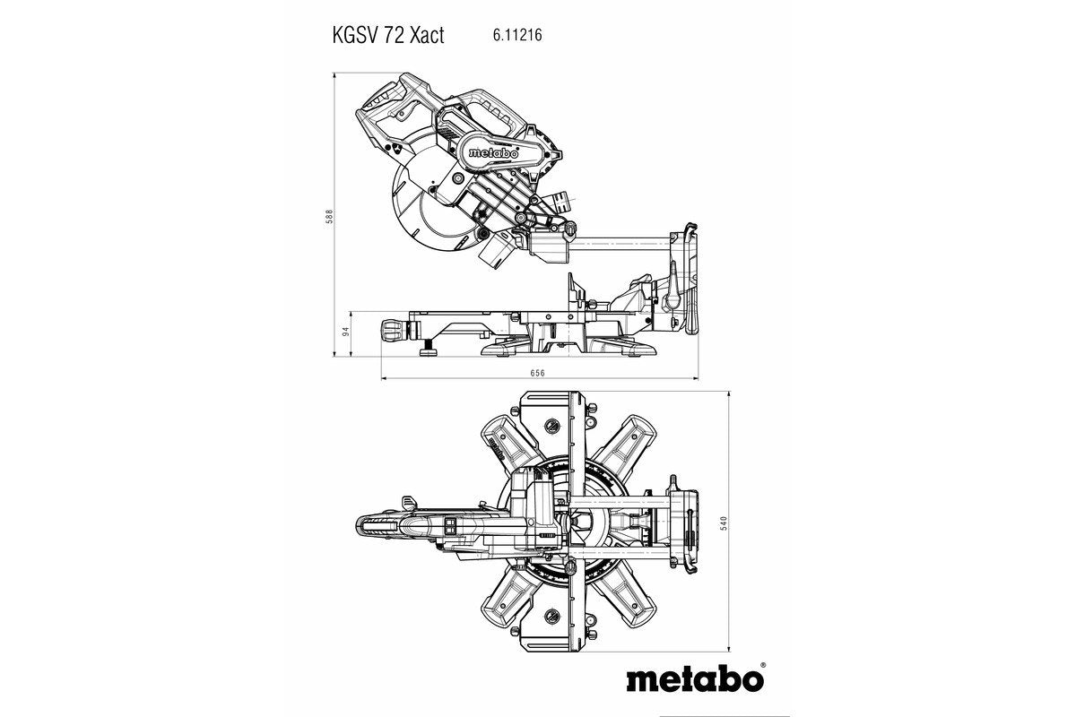 Sierra Tronzadora Metabo Kgsv 72 Xact