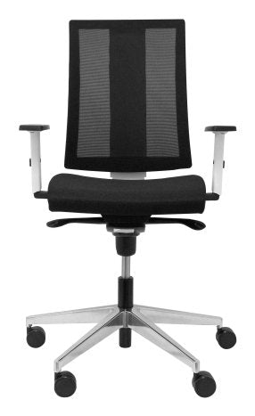 Silla Cózar Blanca Con Respaldo Malla Asiento Bal