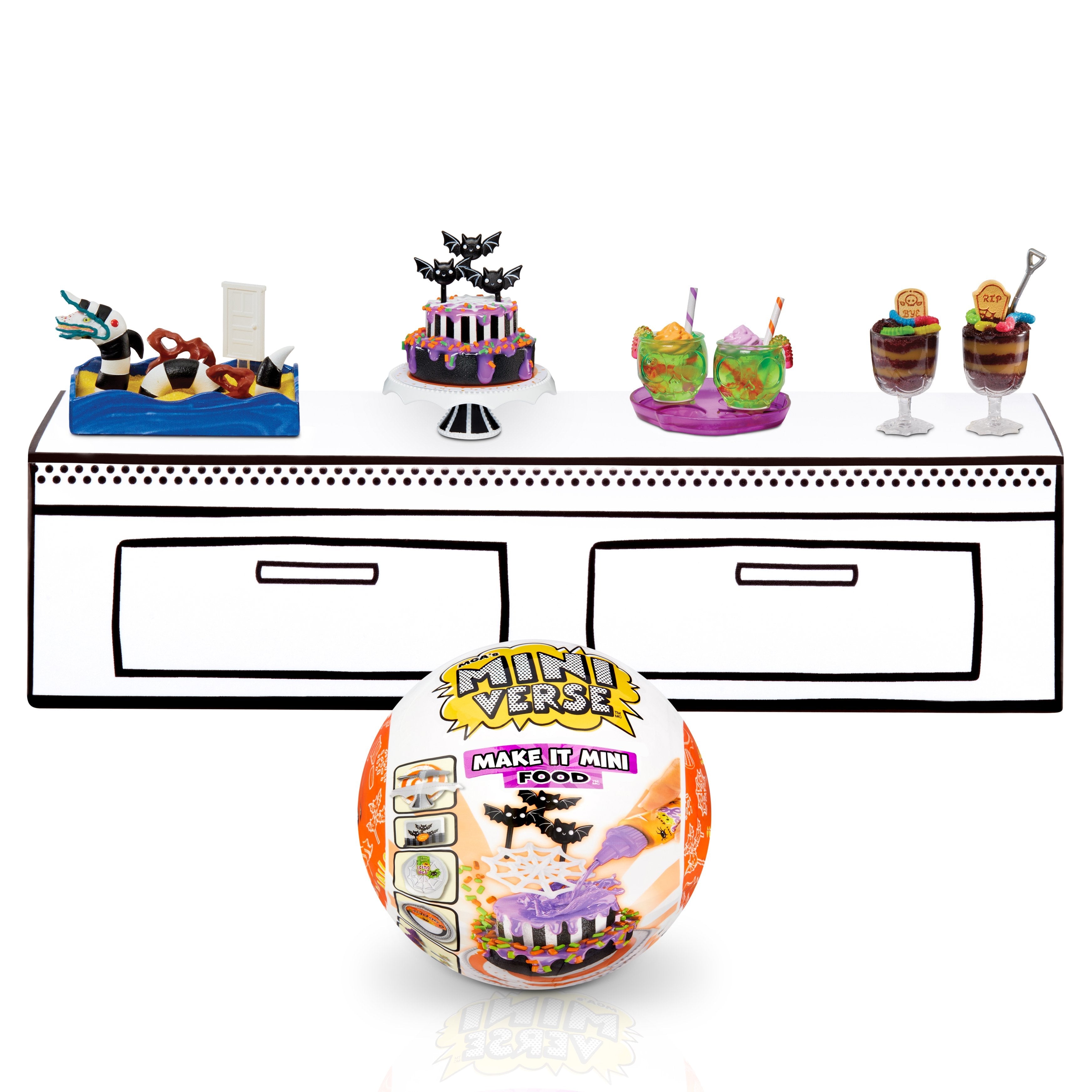 Mga Entertainment Mga'S Miniverse Make It Mini Food Serie De Halloween 2 Beetlejuice Beetlejuice Mini Coleccionables, Accesorios Para Muñecas Artículo Variado 531111-Euc