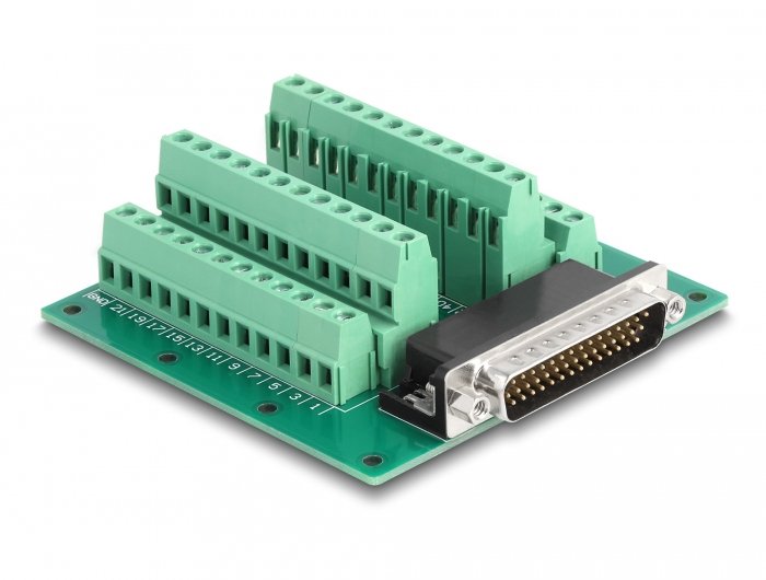 Delock D-Sub Hd 44 Pin Stecker Zu Terminalblock Fur Hutschiene