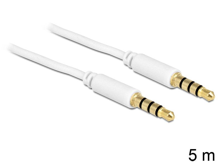 Delock Cable Stereo Jack 3.5 Mm 4 Pin Male Male 5 M