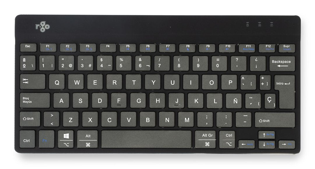 Teclado Español R-Go Tools Ergonómico R-Go Compact Break, Teclado Compacto Con Software De Pausa, Qwerty (Es), Bluetooth, Negro