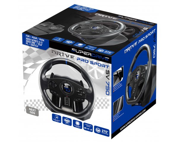 Subsonic - Superdrive - Rennlenkrad Sv750 Drive Pro Sport Lenkrâd Mit Pedal, Shift Und Vibration - Xbox Serie X/S, Ps4, Xbox One, Switch, Pc
