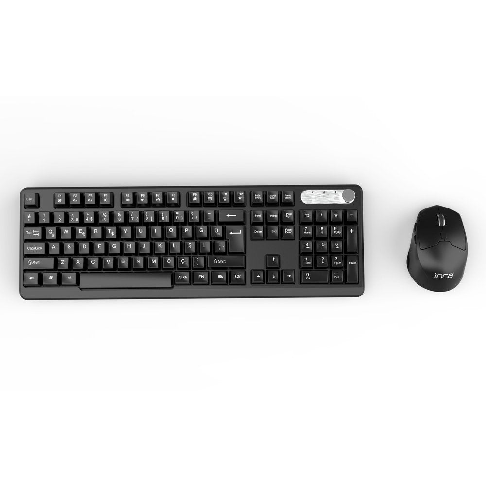 Teclado Turco + Ratón Inca Iws-549u Rf Inalámbrica + Usb Qwerty Negro
