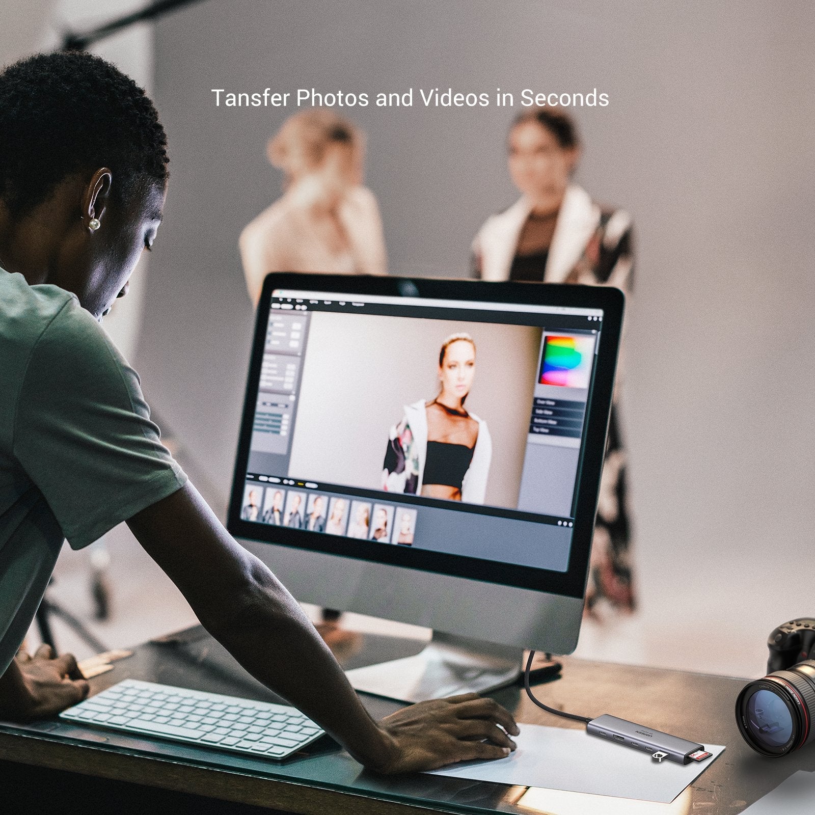 Hub Ugreen 7en1 Usb-C A Hdmi+2xusb-C+Usb-A+Sd/Tf