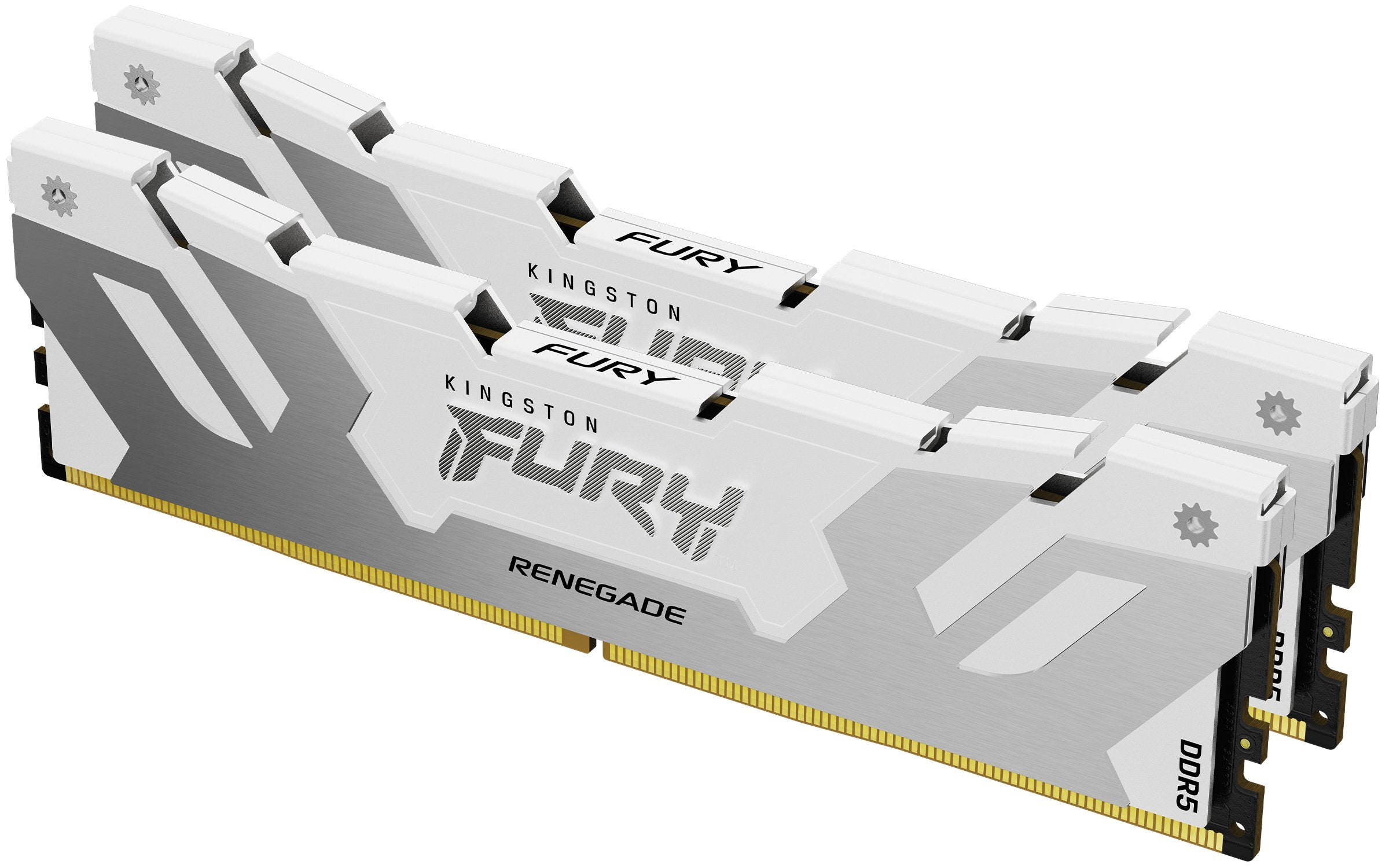 Mimoria Kingston Fury 48 Gb Ddr5-8000 (2x 24 Gb) Plateado/Blanco, Kf580c38rwk2-48, Renegade, Intel Xmp Kf580c38rwk2-48