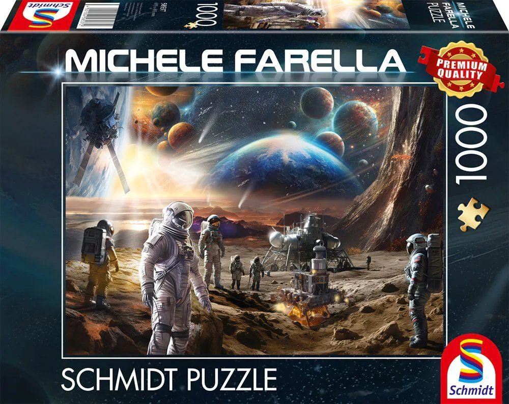 Schmidt Spiele Michele Farella: Infinite Worlds - Misiones Espaciales, Rompecabezas (1000 Piezas)