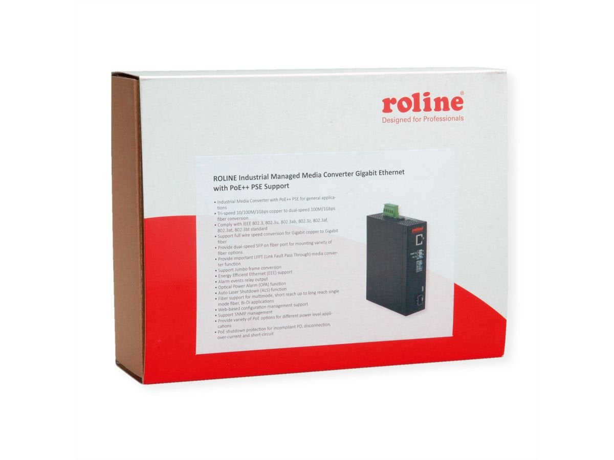 Industrial Convertidor Gigabit Ethernet - Dual Speed 100 1000 Fiber Con Poe Función