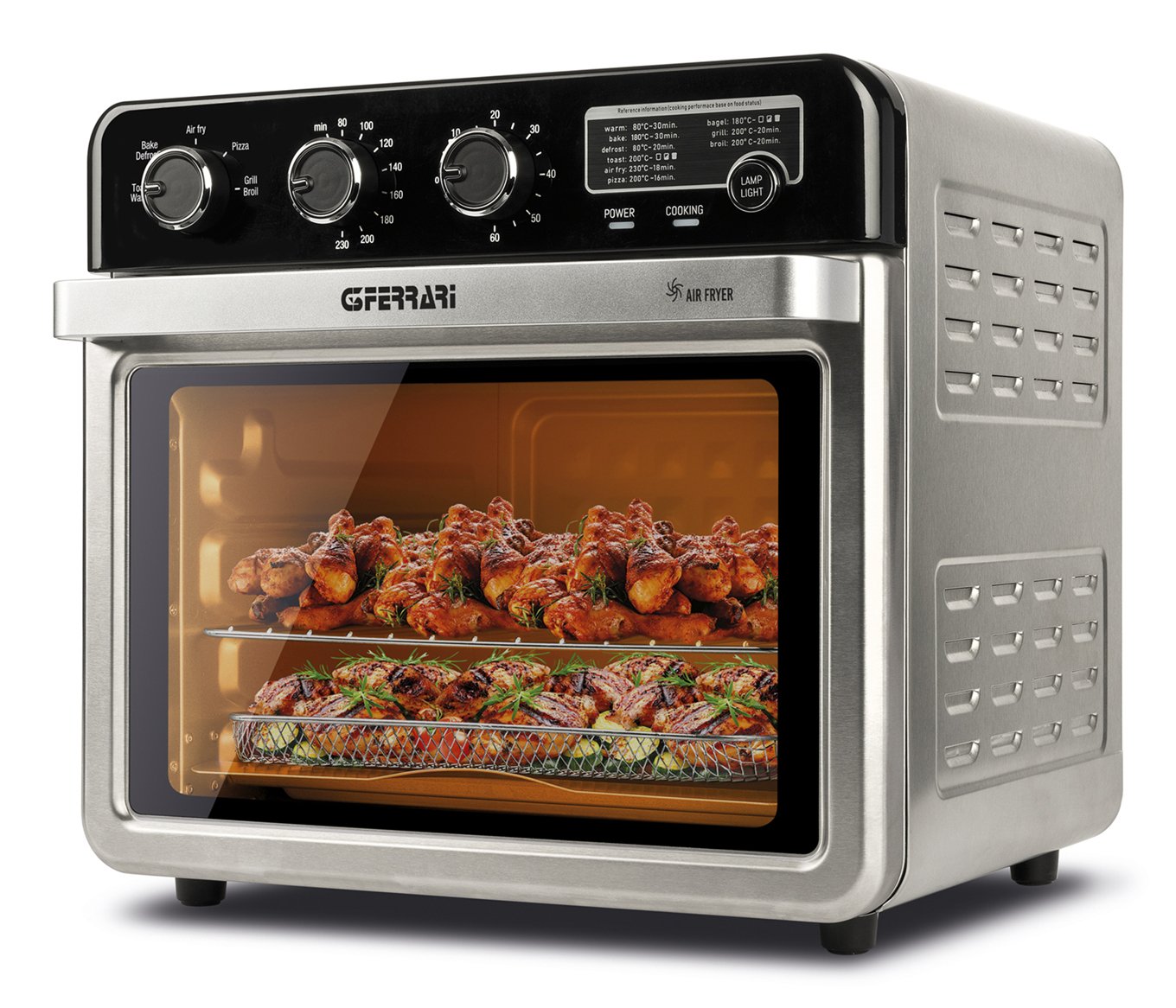 Freidora G3 Ferrari G10221 De Aire Caliente Individual 32 L 2000 W Negra, Acero Inoxidable