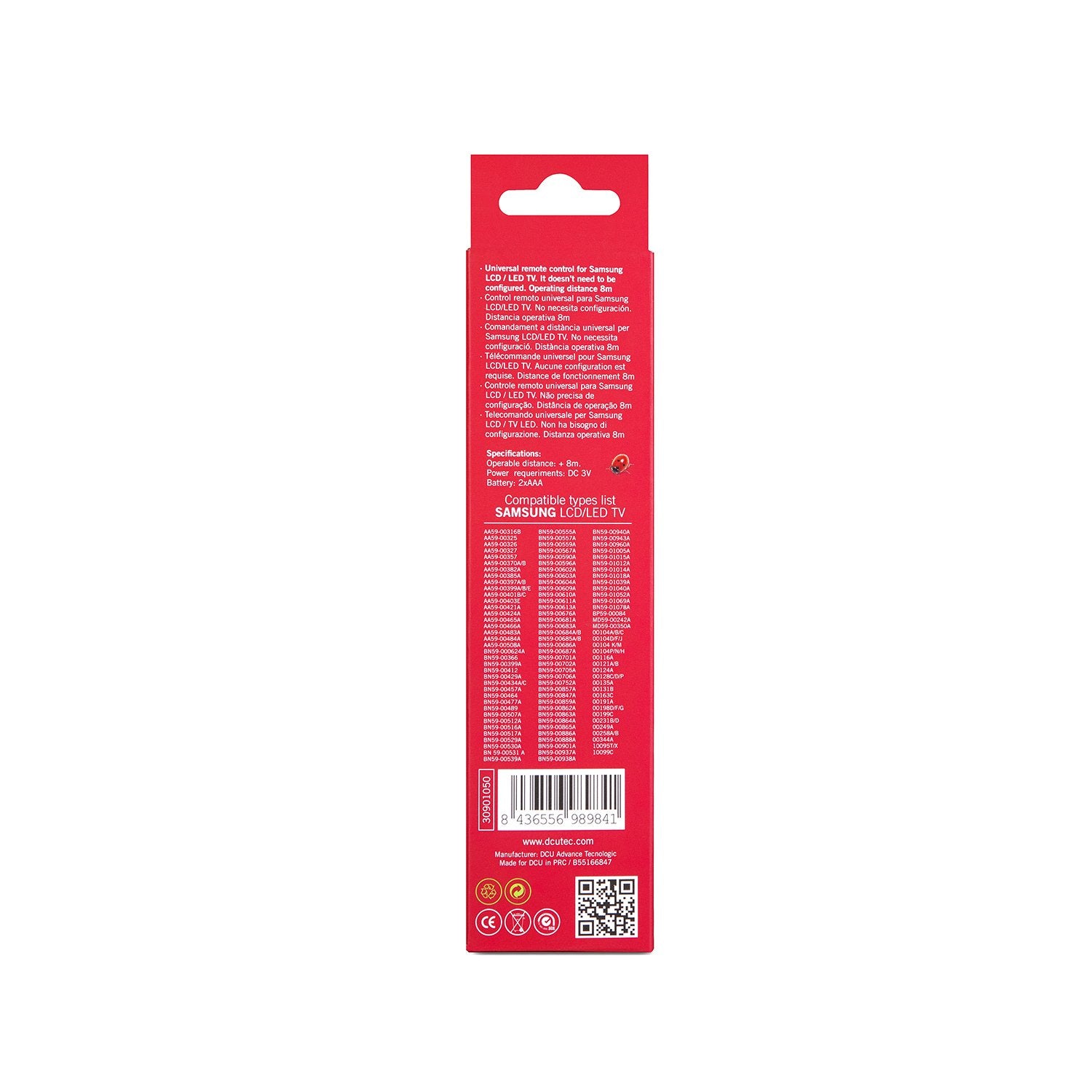 EAN 8436556989841 - DCU Advance Tecnologic 30901050 mando a distancia IR inalámbrico TV Botones imagen 3