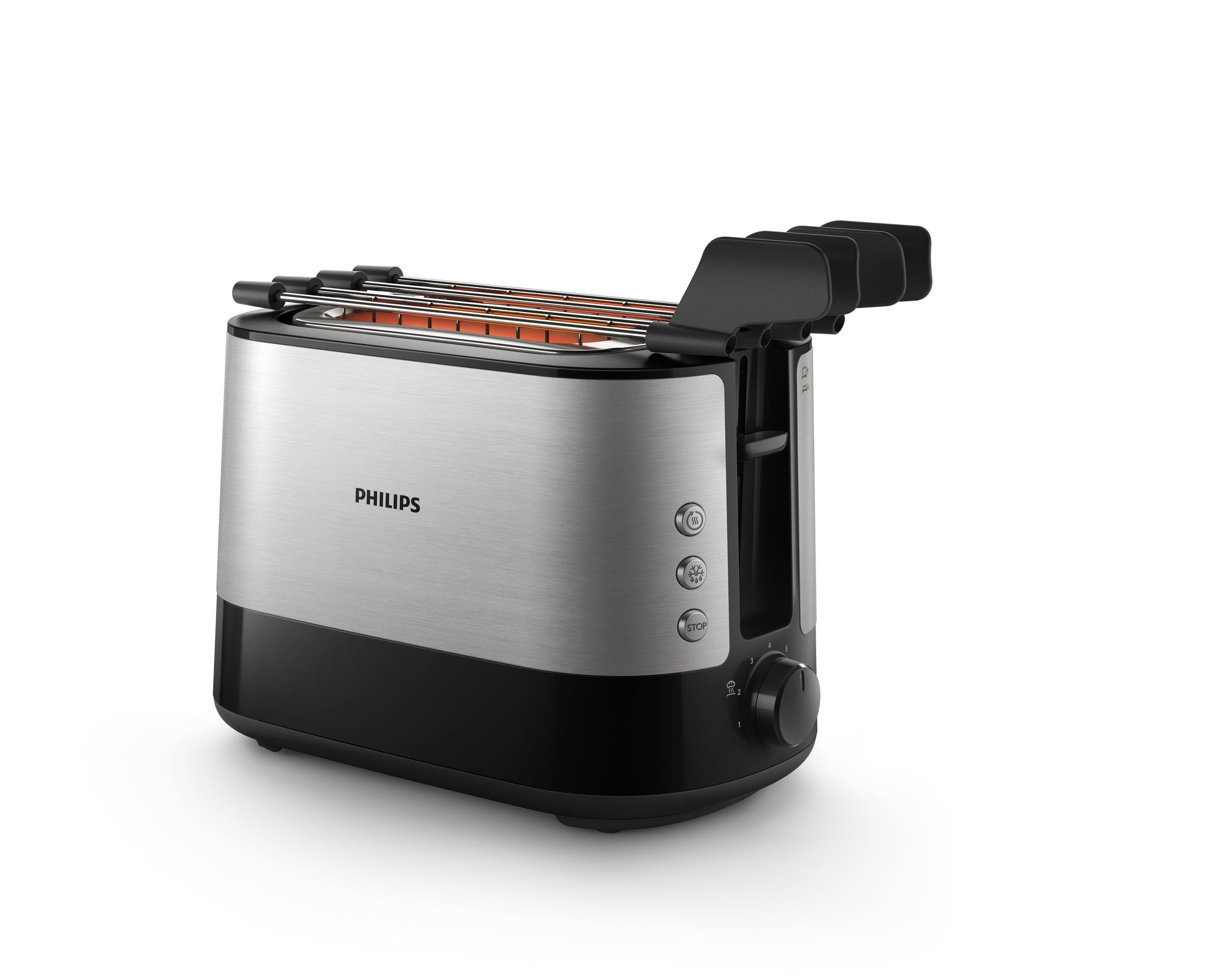 Tostadora Philips Viva Collection Con 2 Ranuras Extraanchas Tostador