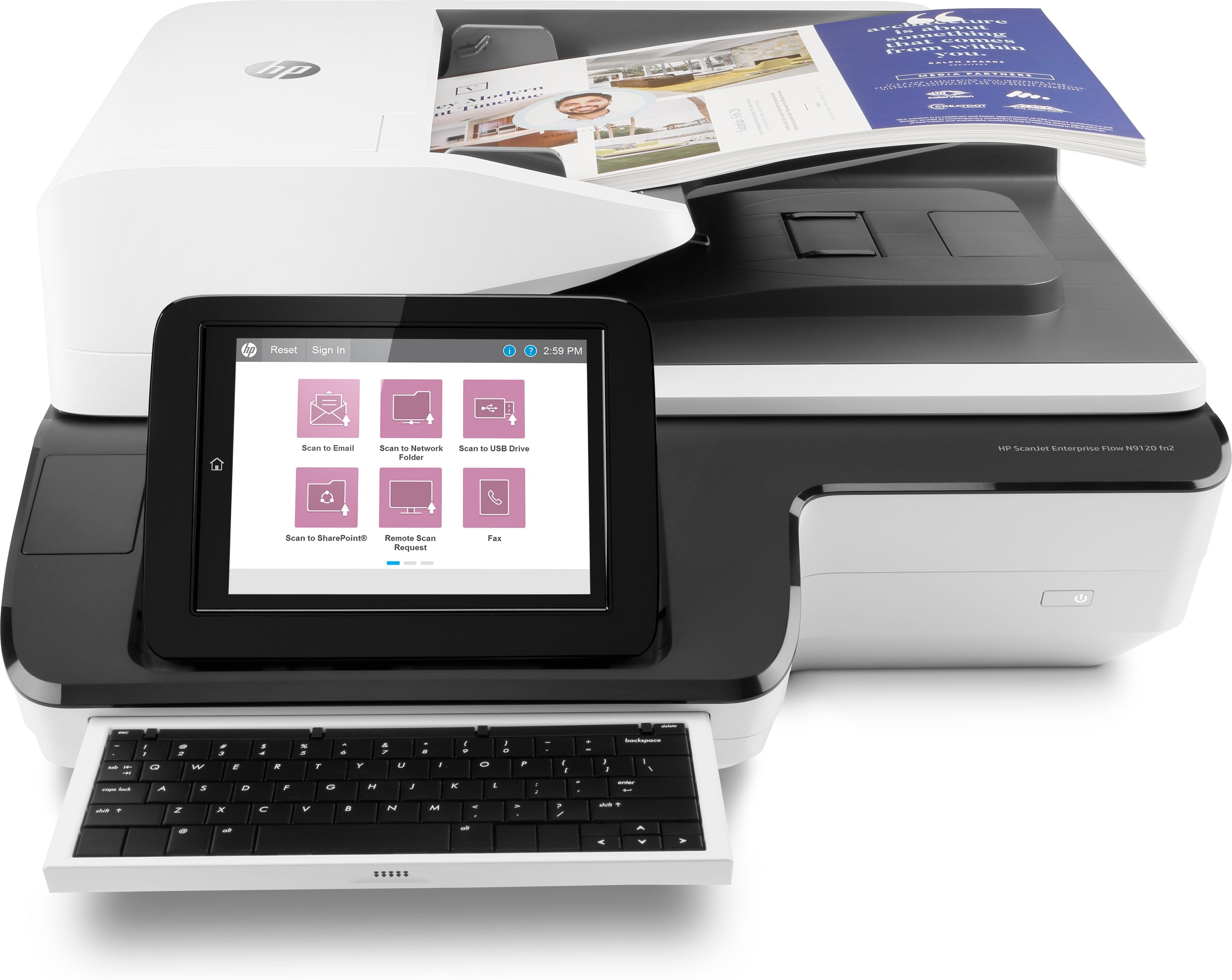 EAN 0190781818649 - HP Scanjet Enterprise Flow N9120 fn2 Escáner plano y alimentador automático de documentos (ADF, Automatic imagen 2