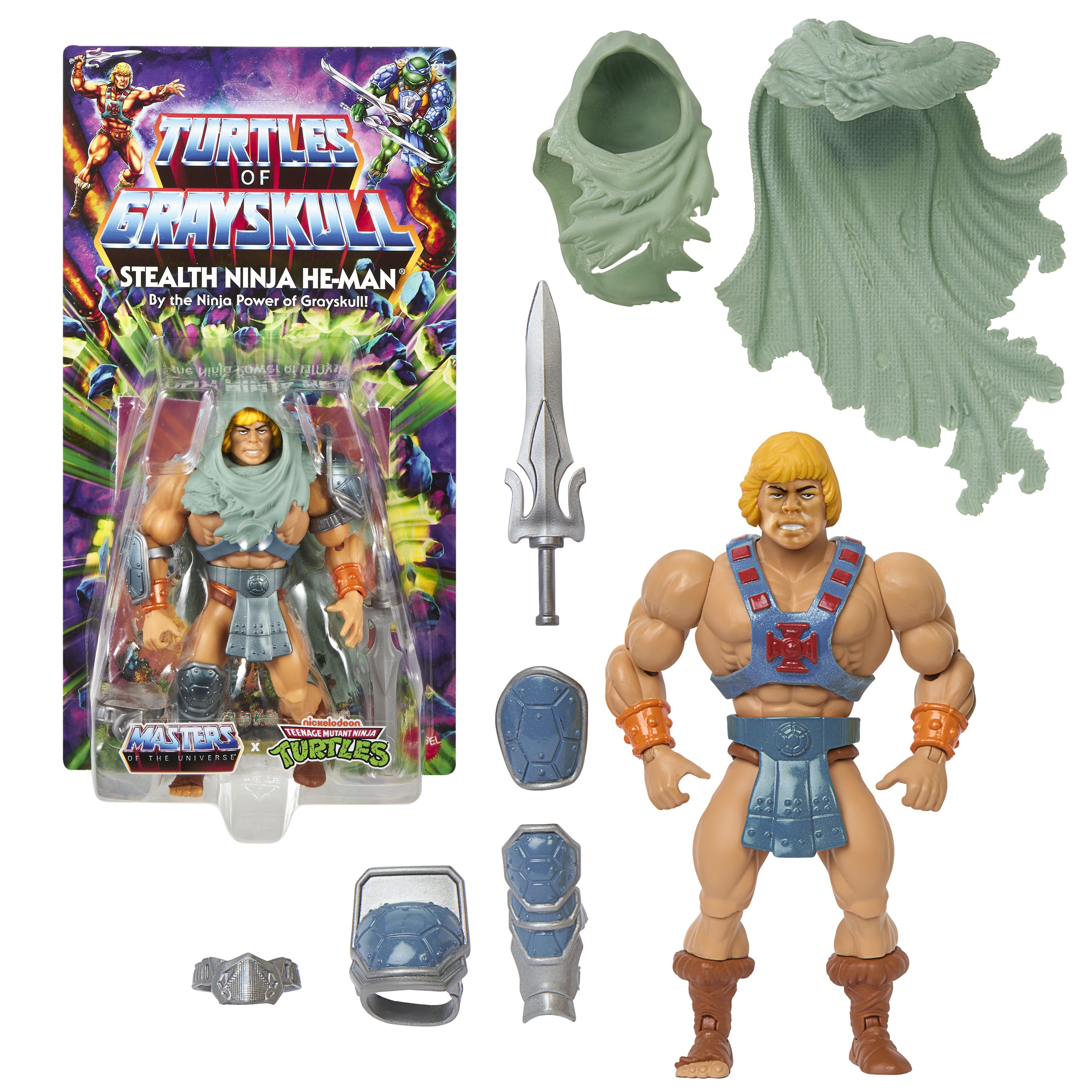 EAN 0194735190232 - Masters of the Universe Origins Turtles of Grayskull Stealth Ninja He-Man imagen 6