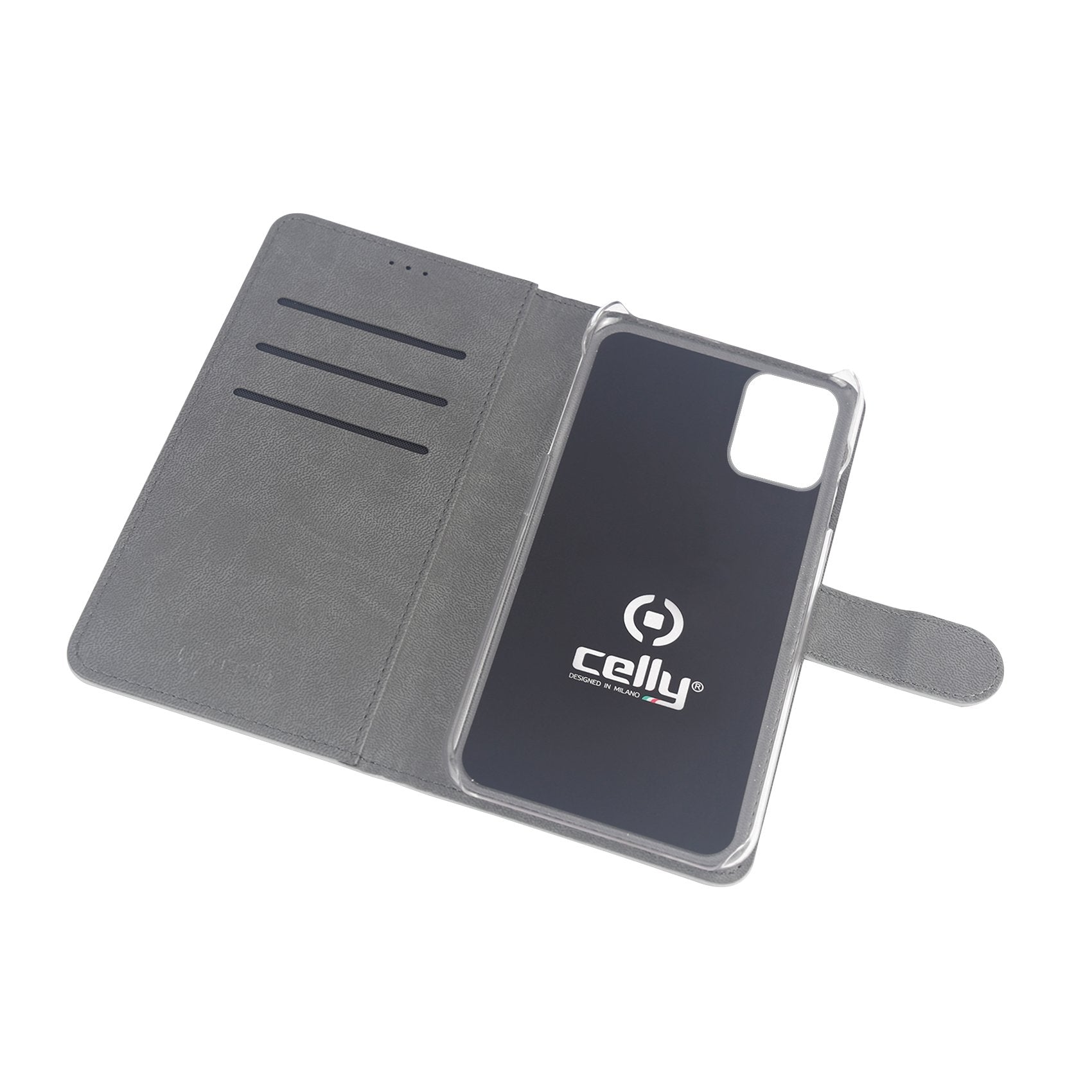 EAN 8021735752523 - Celly Wally funda para teléfono móvil 15,5 cm (6.1") Folio Gris, Blanco imagen 2