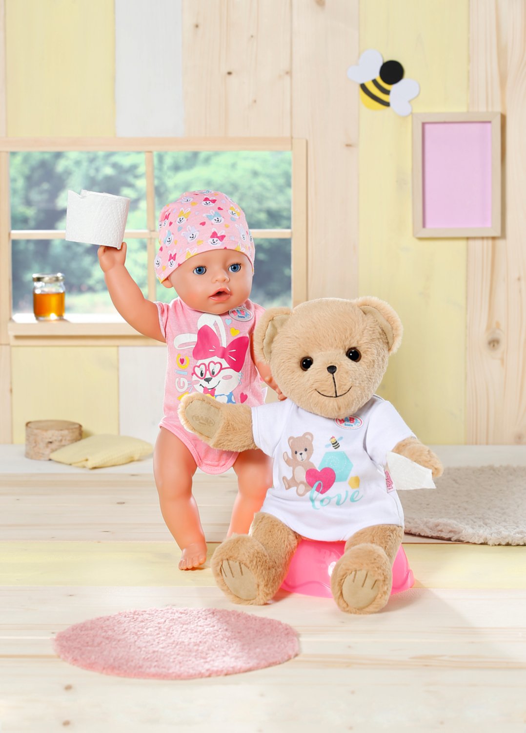 Muñeco Peluche Osito Blanco Baby Born 36cm