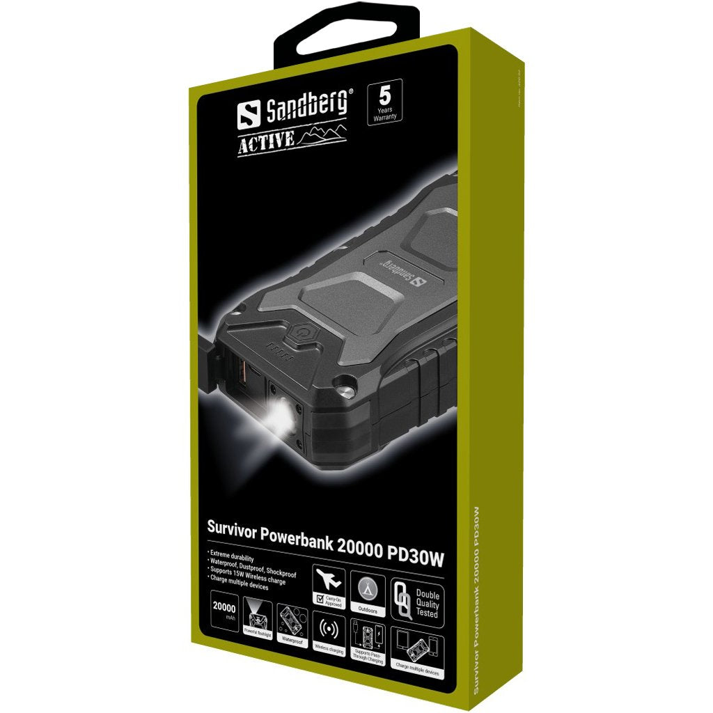 EAN 5705730420924 - Sandberg 420-92 batería externa 20000 mAh Cargador inalámbrico Negro imagen 8