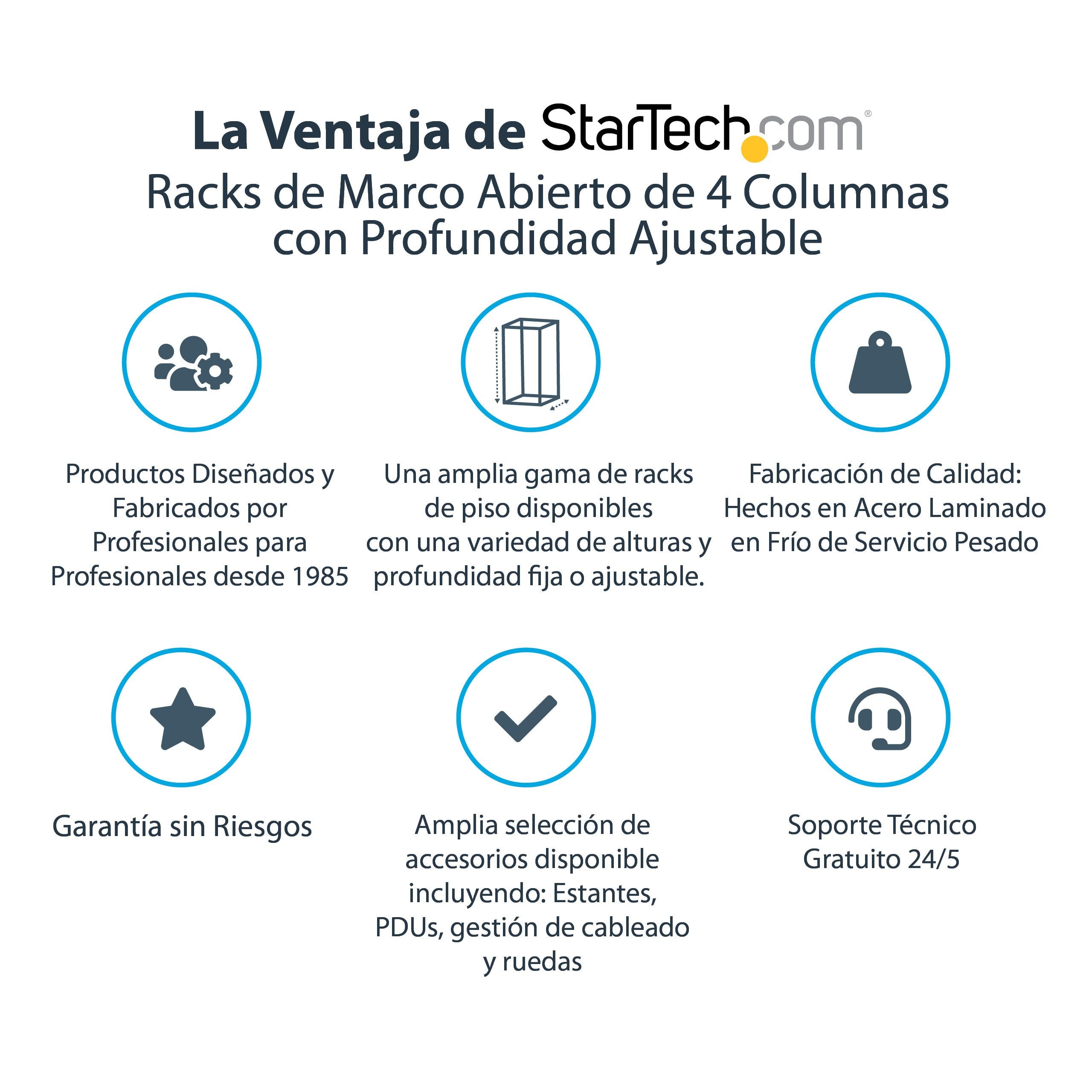 Startech Rack Marco Abierto Con Profundidad Ajust