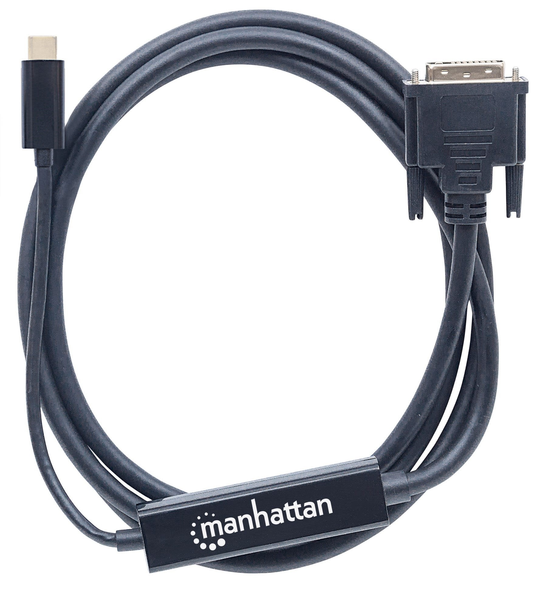 EAN 0766623152457 - Manhattan 152457 adaptador de cable de vídeo 2 m USB Tipo C DVI Negro imagen 5