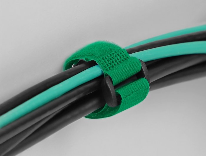 Delock Klett-Cablebinder Mit Schlaufe Und Befestigungsöse L 280 X B 38 Mm Grün 3 Stück