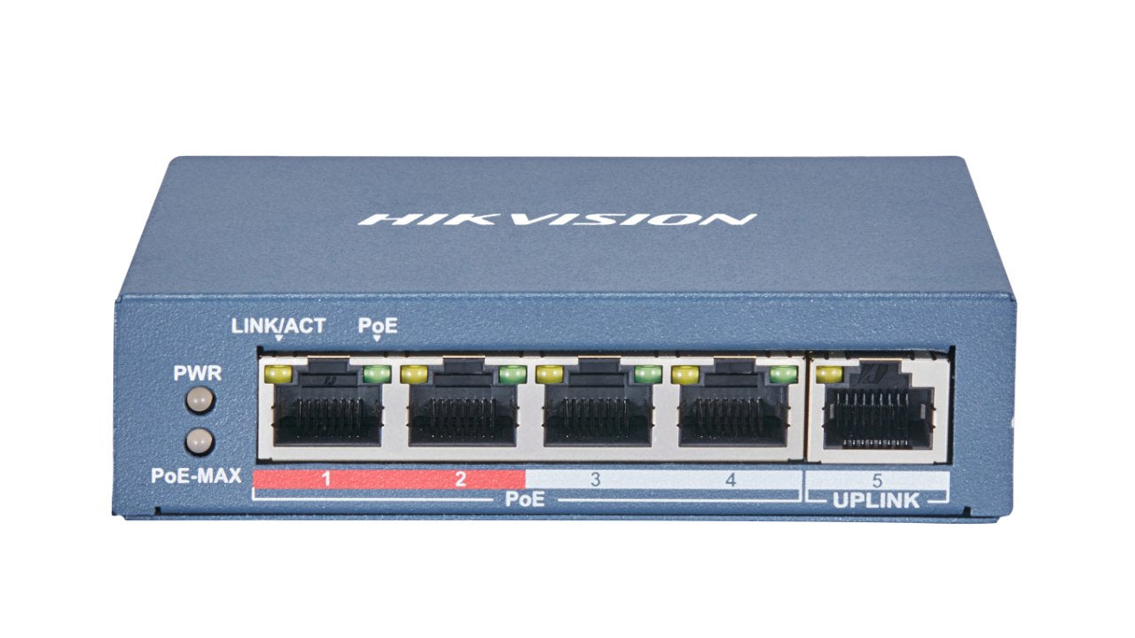 Switch Hikvision Poe 4-Port L2 Unmanaged Ds-3e0105p-E