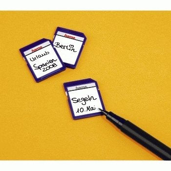 Hama "Sd/Mmc" Memory Card Labels Etiqueta Autoadhesiva Blanco 18 Pieza(S)