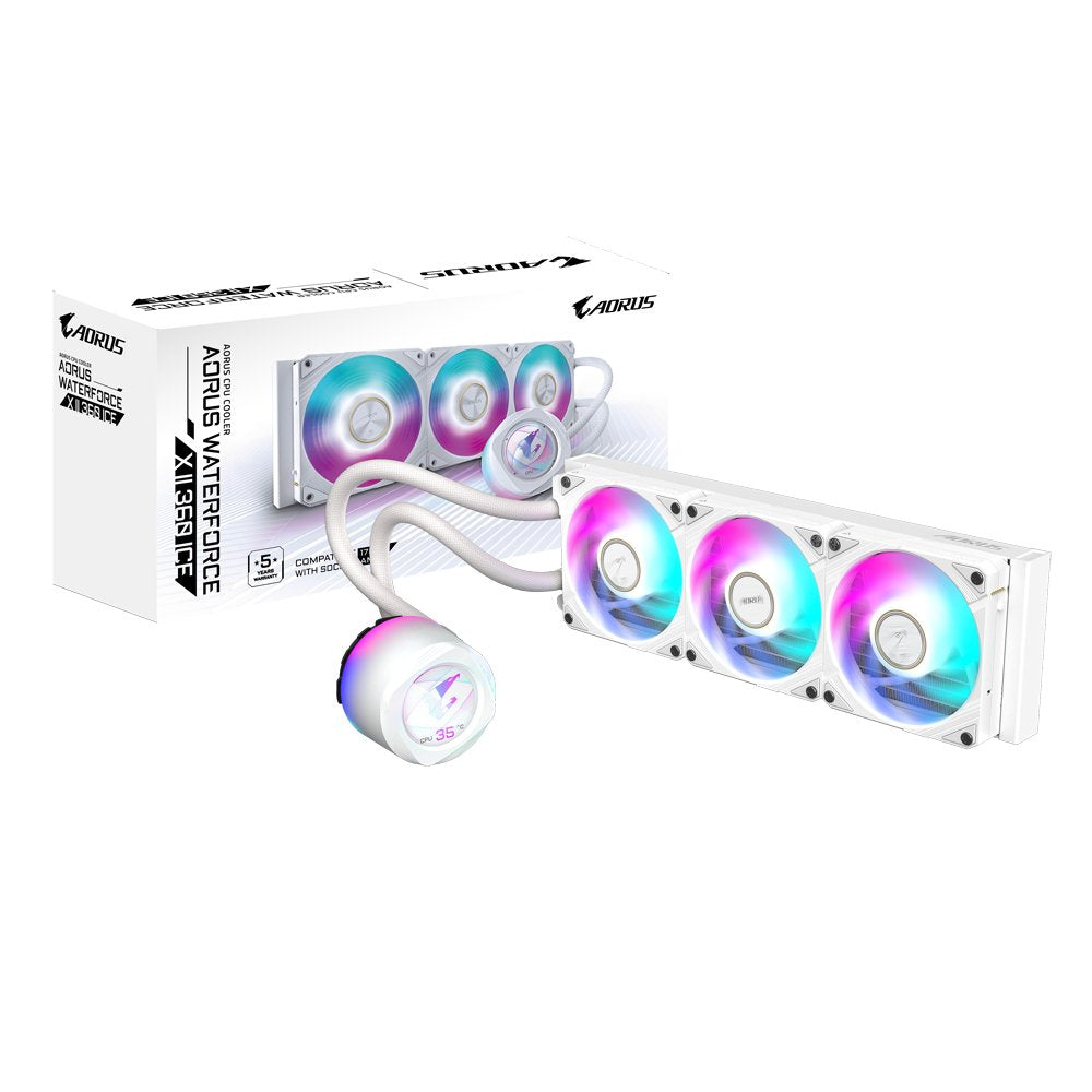 EAN 4719331553968 - GIGABYTE AORUS WATERFORCE X II 360 ICE Procesador Sistema de refrigeración líquida todo en uno 12 cm Blan imagen 1