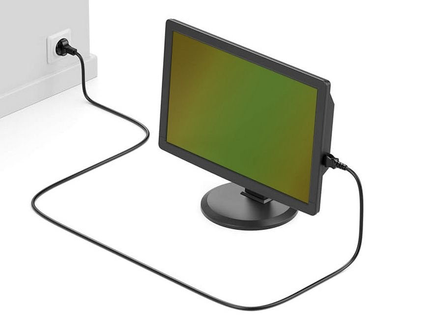 Equip Netzcable Anschl. C18 -> Schukon. 3.00m 180°Gew. Sw