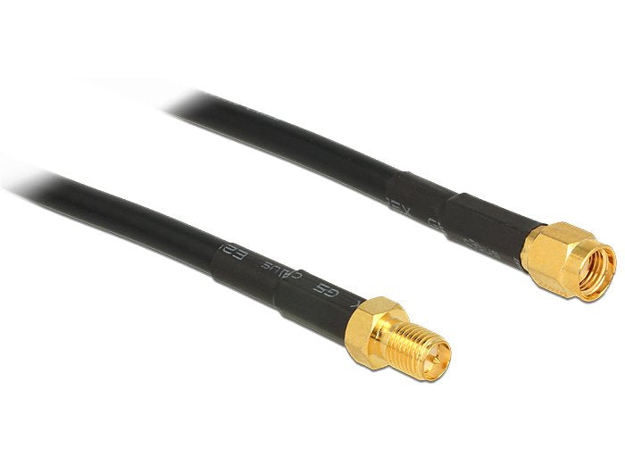 EAN 4043619894239 - DeLOCK 1m CFD200 cable coaxial RP-SMA Negro imagen 1