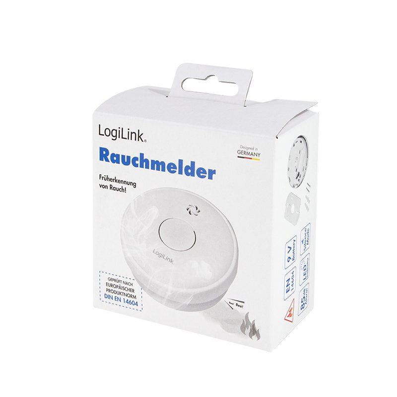 Detector De Humo Logilink Batería Reemplazable 9v Blanco