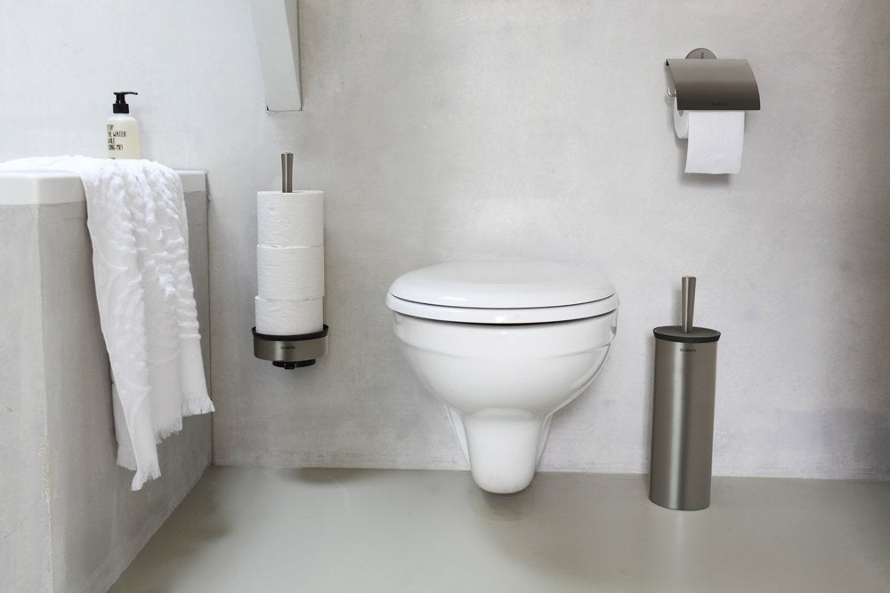 EAN 8710755483363 - Brabantia 483363 soporte para papel de baño Montado en pared Plata, Blanco imagen 2