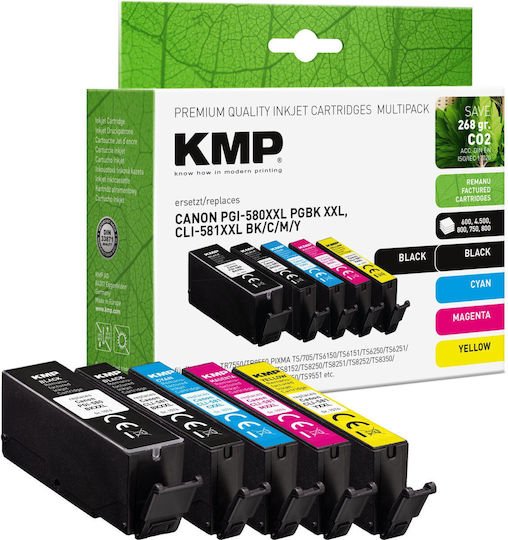 EAN 4011324001150 - KMP 1576,4205 cartucho de tinta 5 pieza(s) Compatible Alto rendimiento (XL) Cian imagen 1