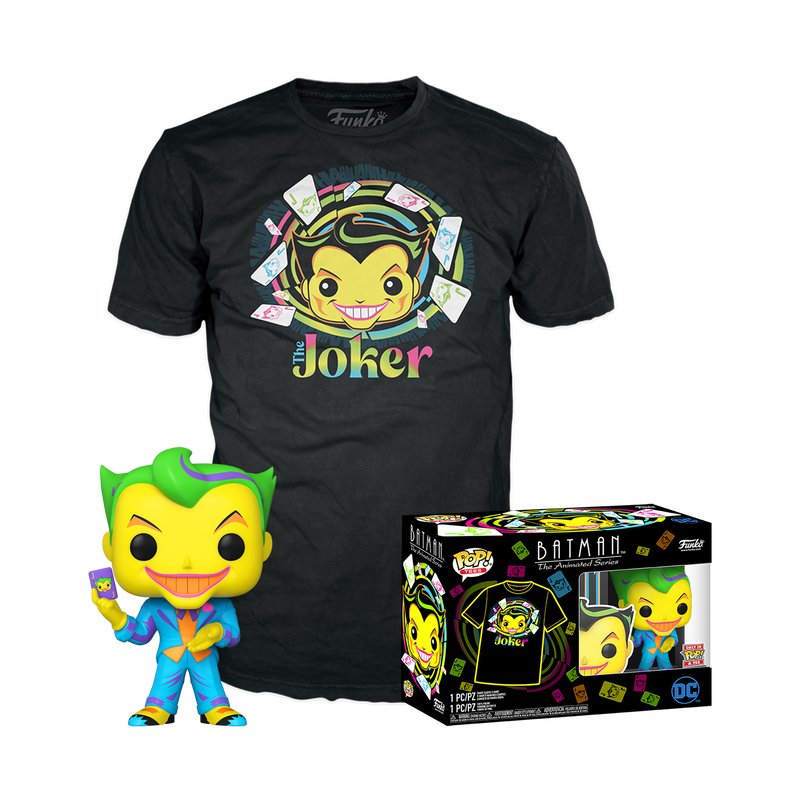 Set Figura Pop & Tee Dc Comics Batman Joker Exclusive Talla M