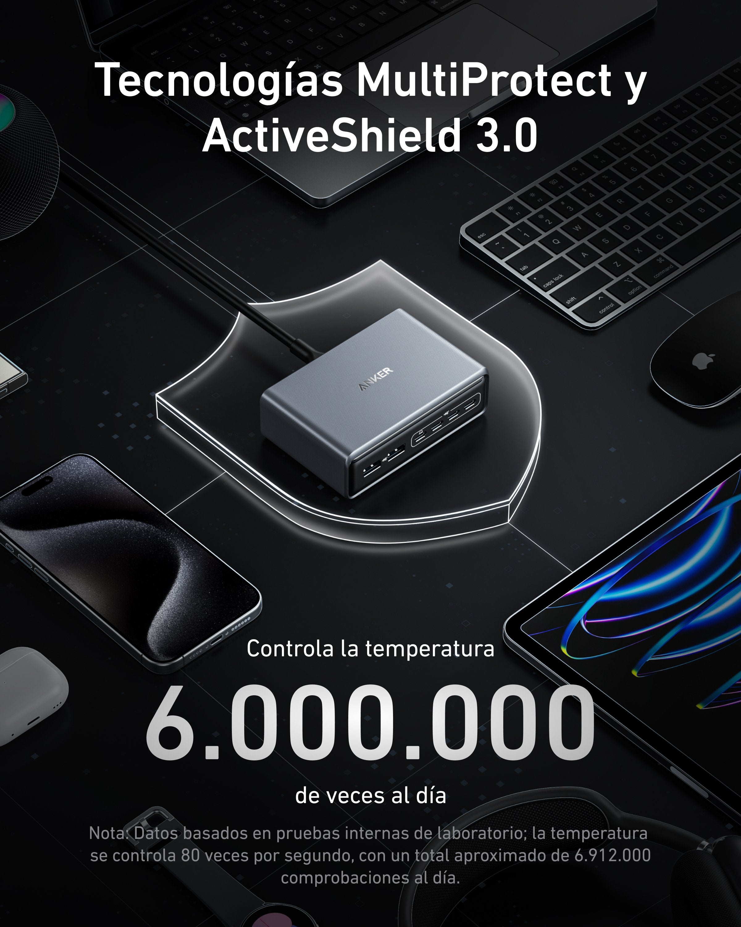 EAN 194644041007 - Anker A2683341 cargador de dispositivo móvil Universal Negro Carga rápida Interior imagen 5