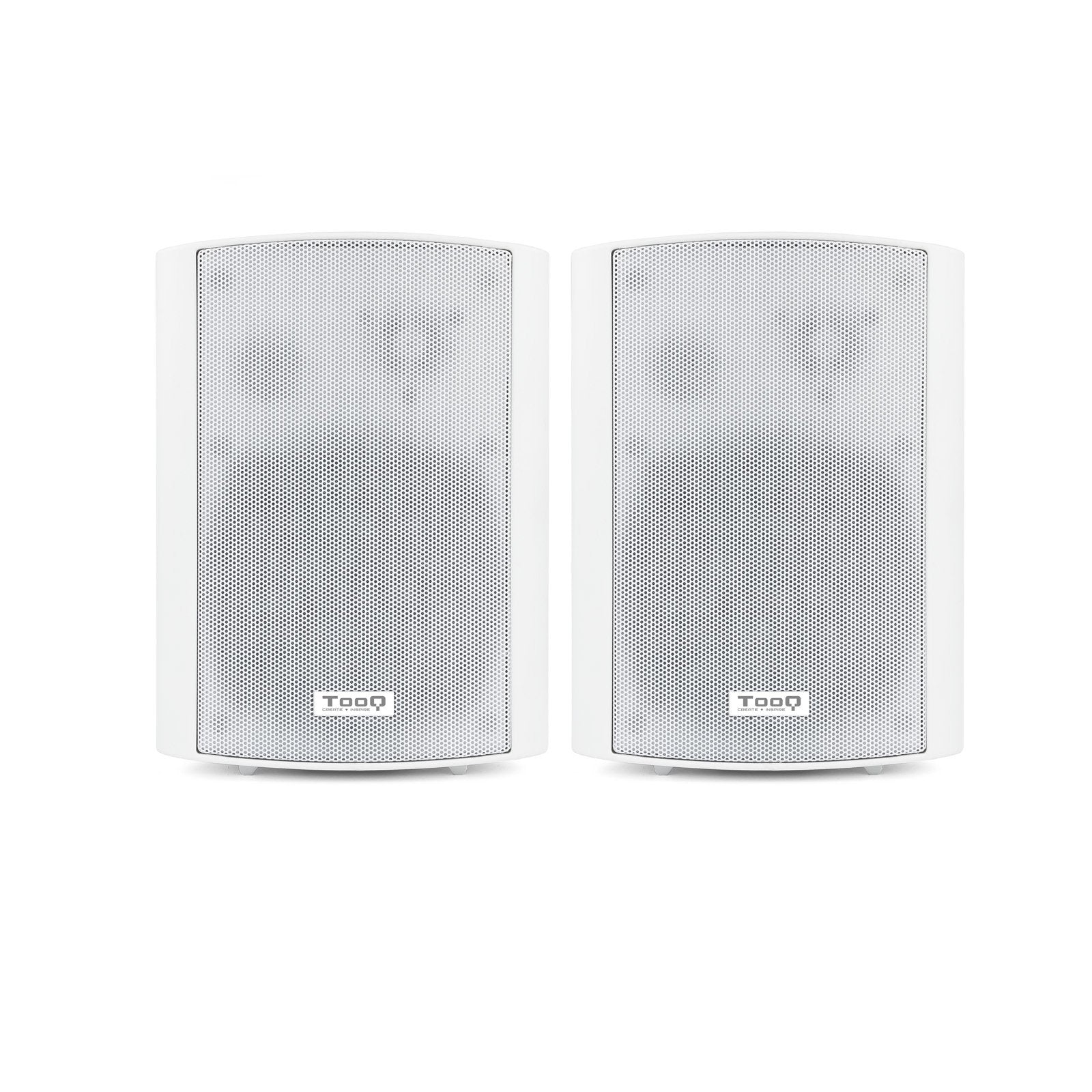 Tooq Altavoces Autoamplificados De Pared 60w - Control De Volumen, Agudos Y Bajos - Soporte Giratorio 180º - Color