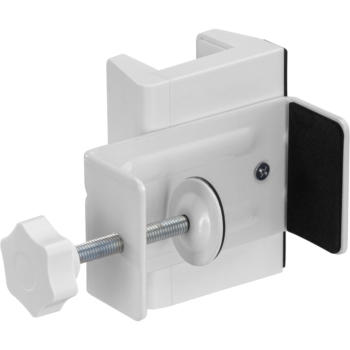 Abrazadera Para Pata De Mesa Inline Para Regleta Tornillo, Blanca