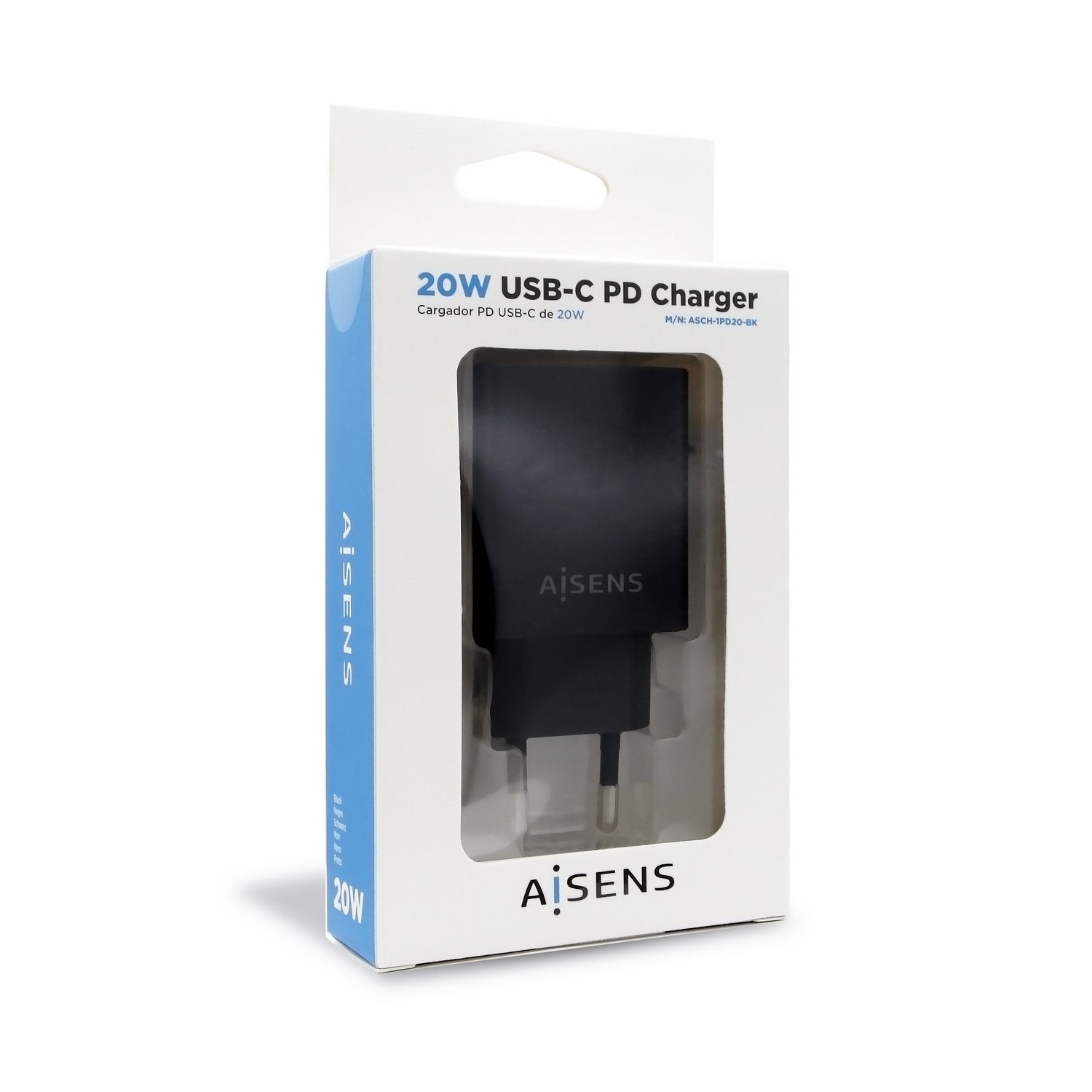 EAN 8436574706215 - AISENS ASCH-1PD20-BK cargador de dispositivo móvil GPS, MP3, MP4, Teléfono móvil, Smartphone, Tableta Cor imagen 3