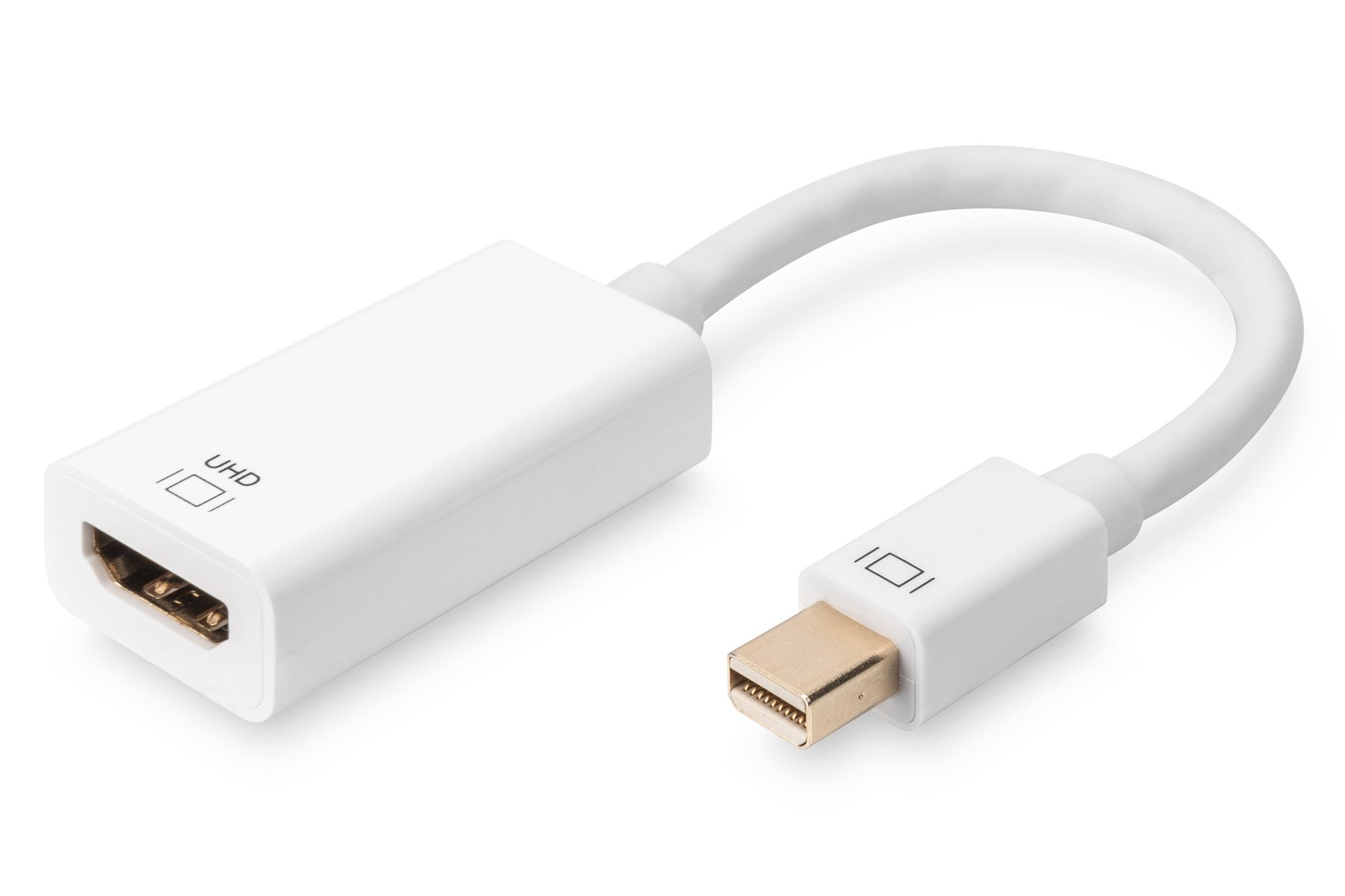 EAN 4016032427490 - Digitus AK-340416-002-W adaptador de cable de vídeo 0,2 m Mini DisplayPort HDMI tipo A (Estándar) Blanco imagen 1