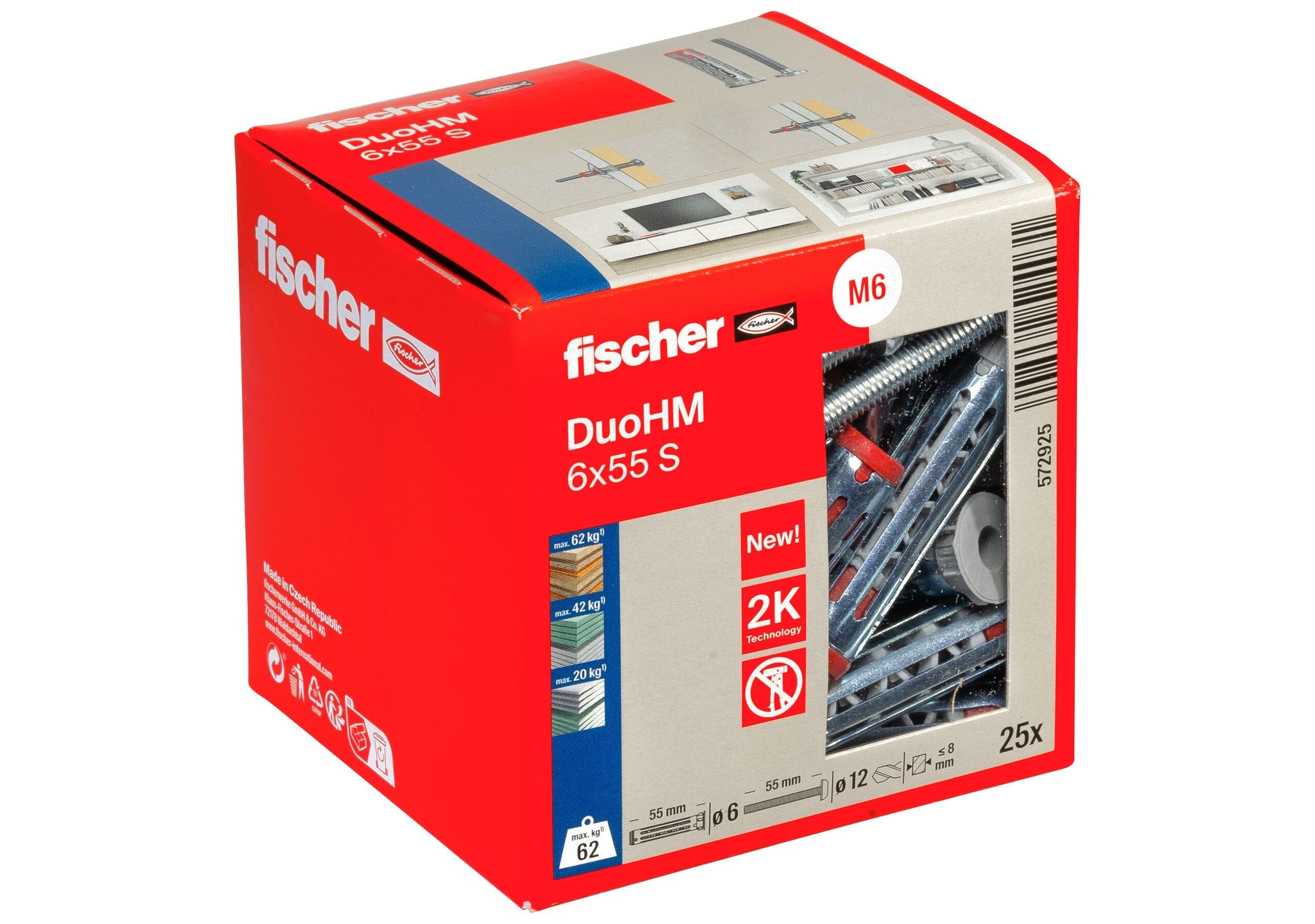 EAN 4048962524031 - Fischer DuoHM 6 x 55 S PH TX Enchufe de pared 55 mm imagen 8