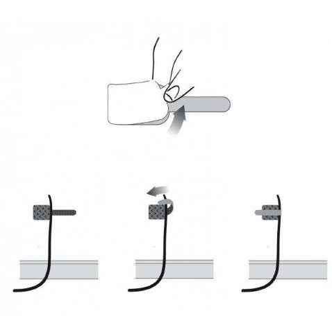 Label-The-Cable Wall, Ltc 3110, Juego De 10 Negro