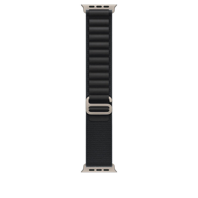 49mm Black Alpine Loop - Medium - Natural Titanium Finish