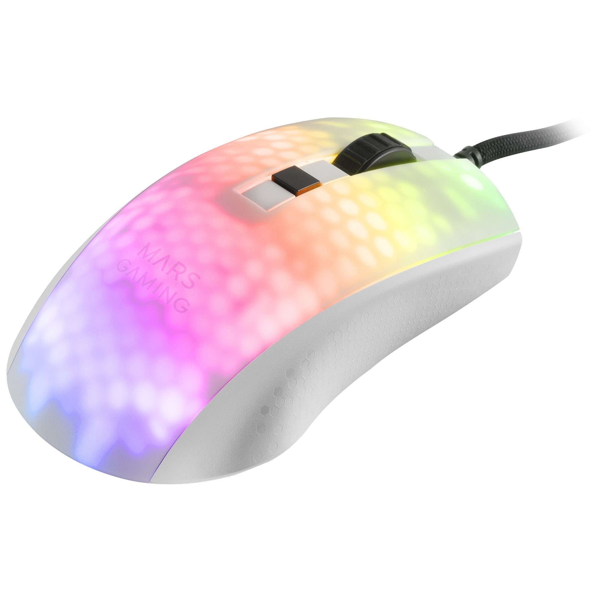 Ratón Gaming Mars Gaming Mmrw Hasta 12800 Dpi Blanco