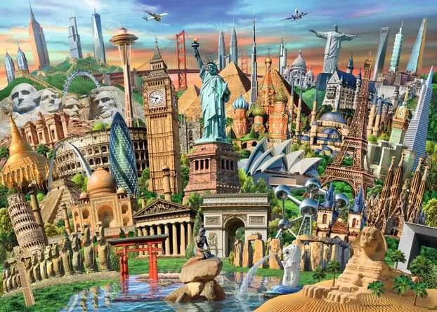 Ravensburger Puzzle Lugares De Interés En Todo El Mundo 1000 Piezas 12000332