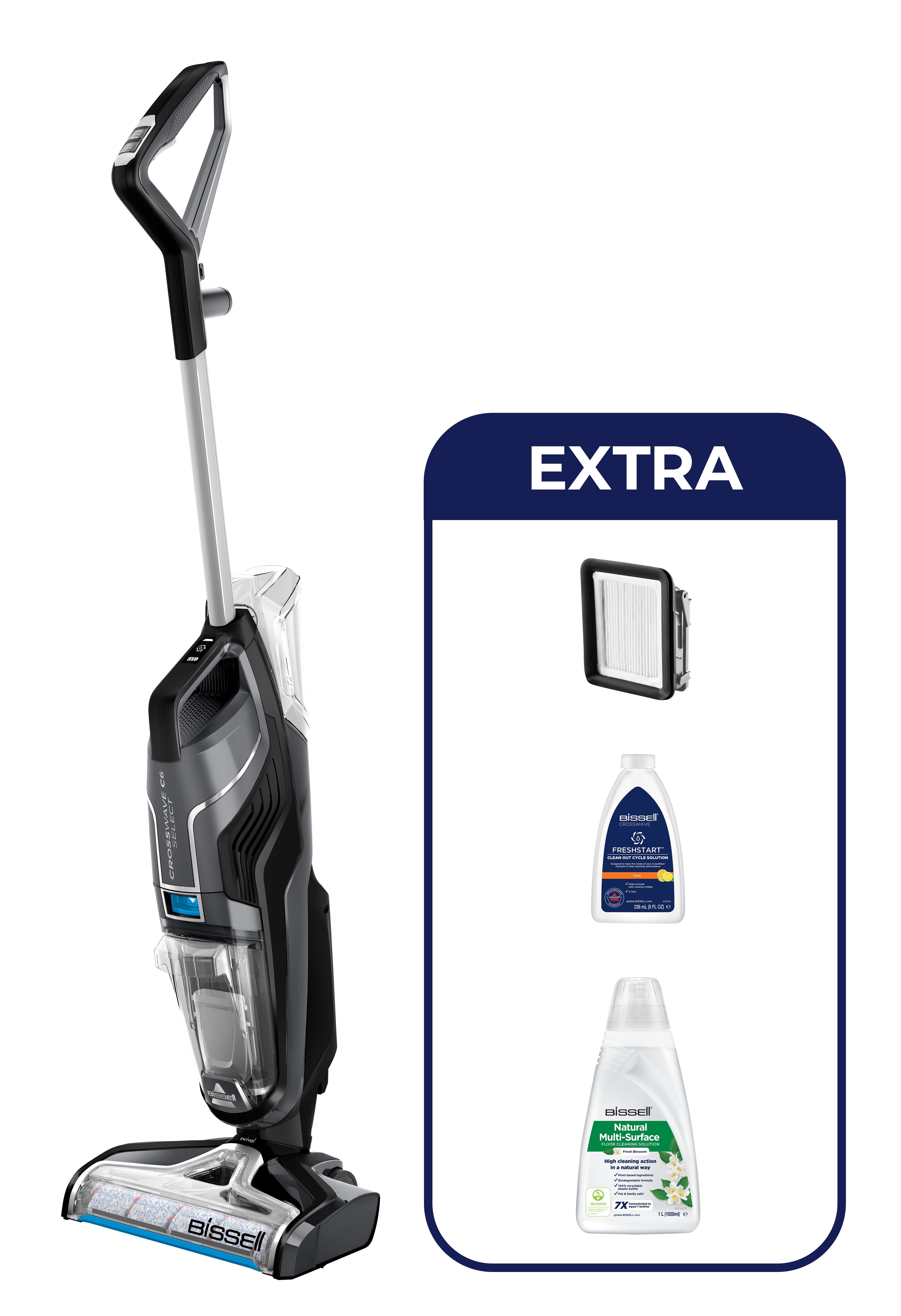 EAN 0011120269512 - Bissell CrossWave C6 Cordless Select Aspiradora vertical Batería Seca y húmeda Sin bolsa 0 L 255 W Negro, imagen 1