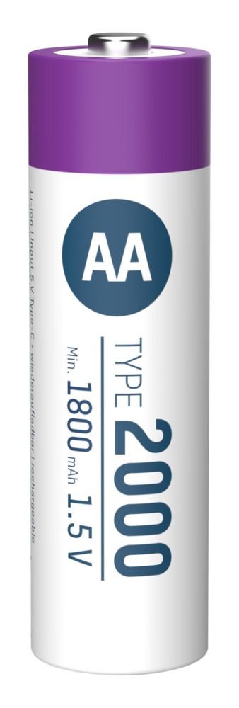 Ansmann 1312-0036 Baterías Recargables Mignon Tipo Aa 2000 (Min. 1800 Mah) Pack De 4