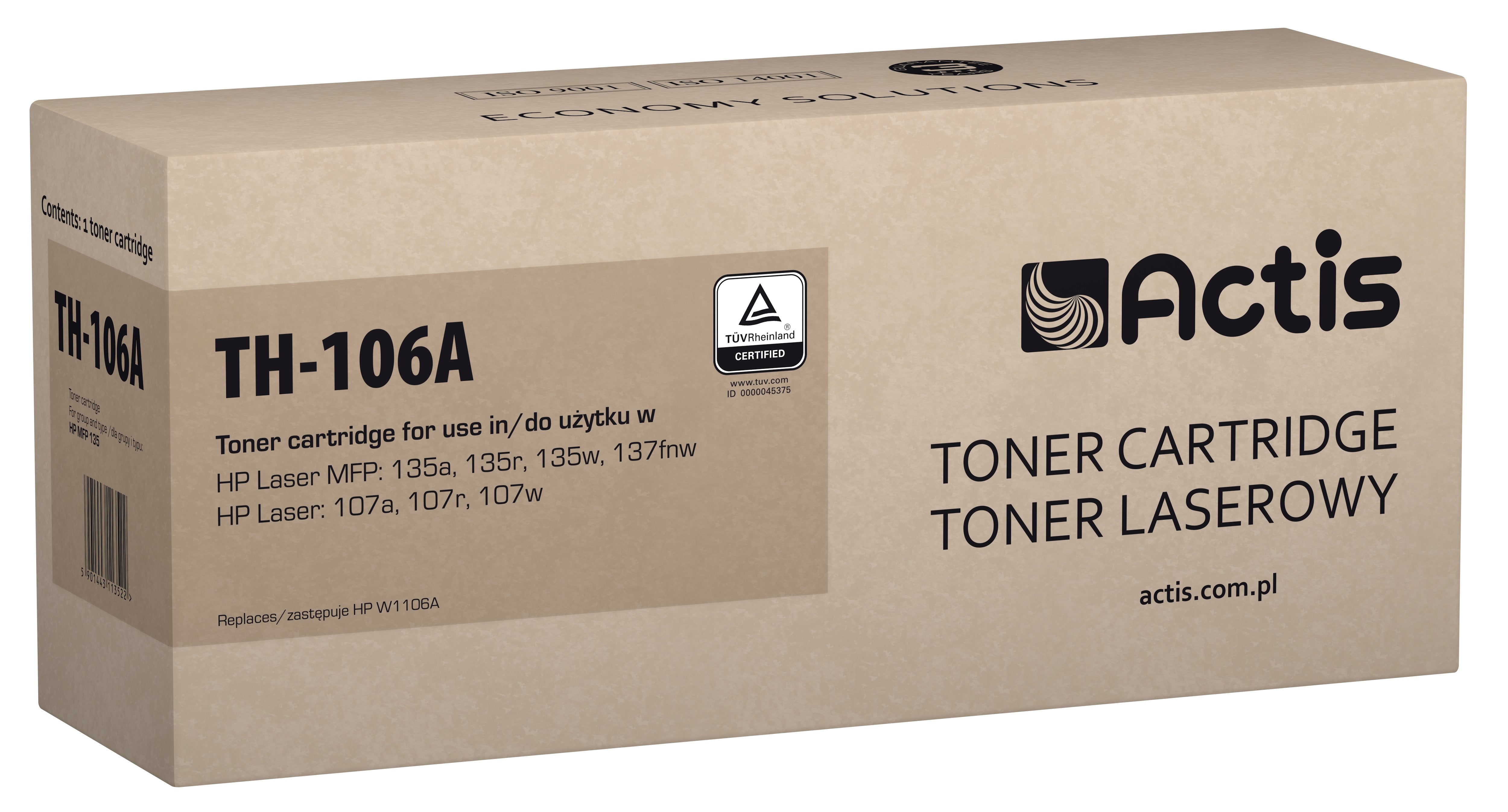 EAN 5901443113522 - Actis TH-106A cartucho de tóner 1 pieza(s) Compatible imagen 1
