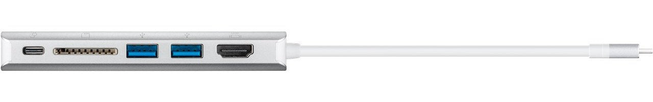 Hub Adaptador Multipuerto Goobay Usb-C Hdmi Usb Cr Rj45 Pd (Aluminio)