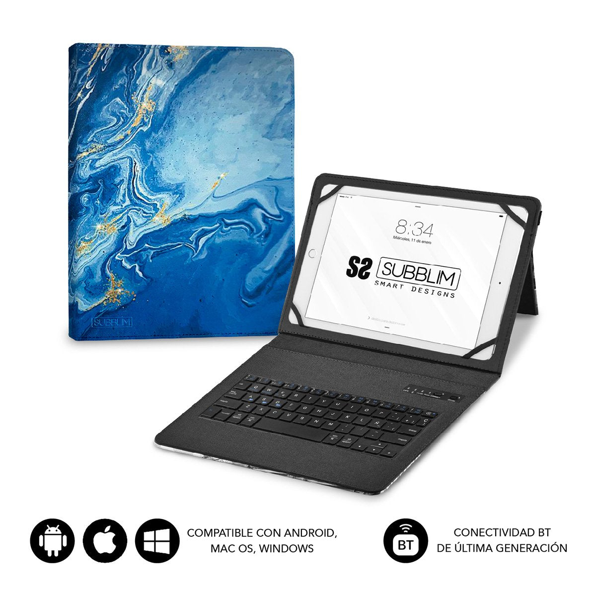 EAN 8436586742416 - SUBBLIM SUBKT5-BTTB01 teclado para móvil QWERTY Español Bluetooth Multicolor imagen 2
