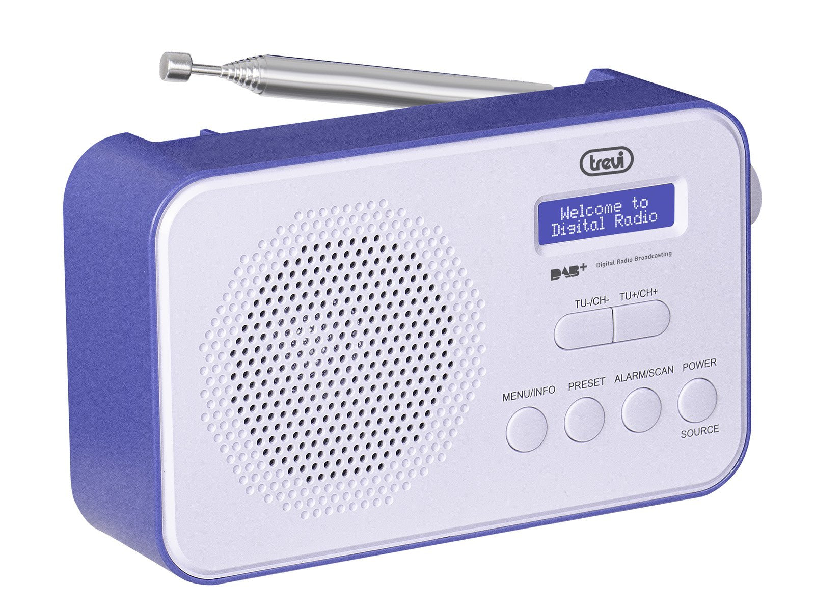 EAN 8011000025421 - Trevi DAB 7F92 R Portátil Digital Azul, Blanco imagen 3
