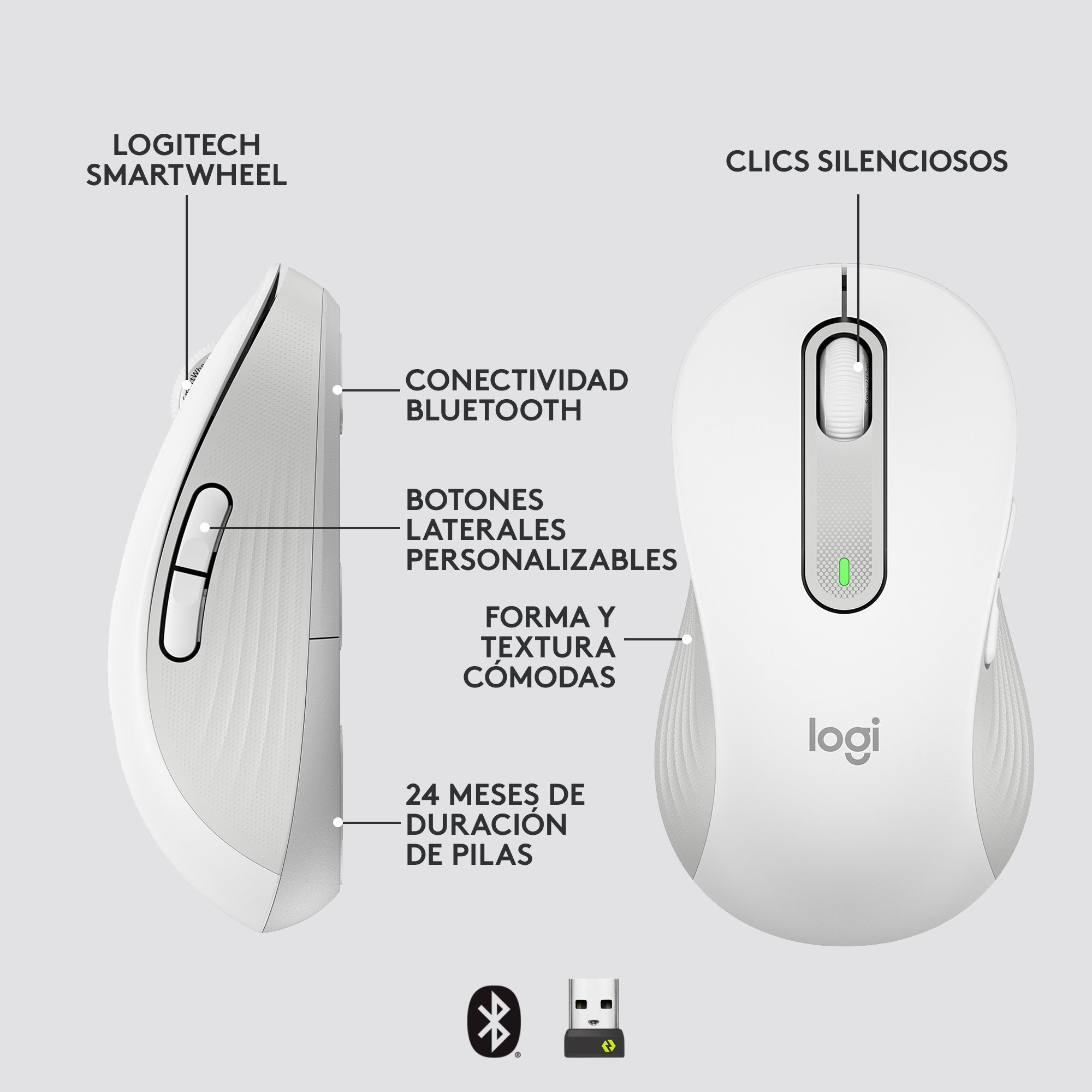 Signature M650l Wrls Mouse Leftwrls Off-White - Emea