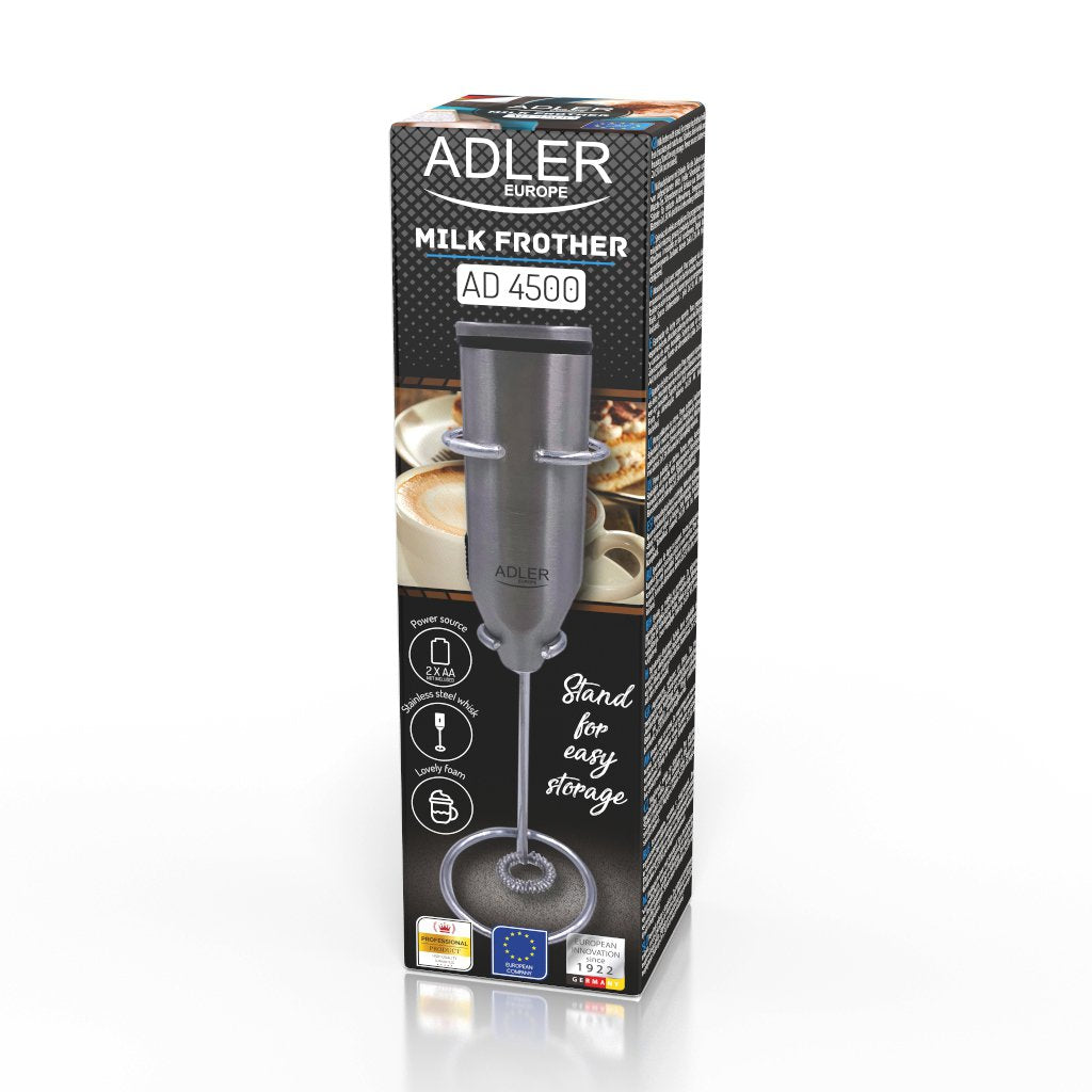 Adler Ad 4500 Espumador Para Leche Espumador De Leche De Mano Acero Inoxidable